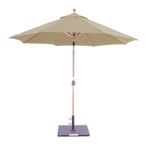 Galtech 537TK 9' Teak Outdoor Market Umbrella with Auto Tilt