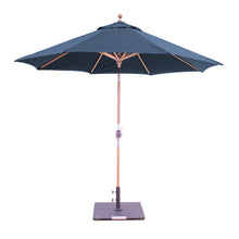9' Teak Outdoor Market Umbrella with Auto Tilt