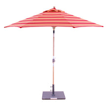 9' Teak Outdoor Market Umbrella with Auto Tilt
