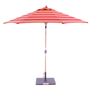 9' Teak Outdoor Market Umbrella with Auto Tilt