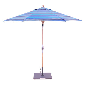 Galtech 537TK 9' Teak Outdoor Market Umbrella with Auto Tilt