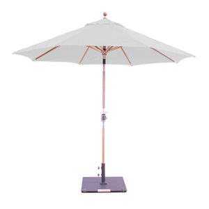 Galtech 537TK 9' Teak Outdoor Market Umbrella with Auto Tilt