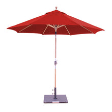 9' Teak Outdoor Market Umbrella with Auto Tilt