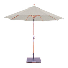 9' Teak Outdoor Market Umbrella with Auto Tilt