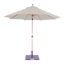 Galtech 537TK 9' Teak Outdoor Market Umbrella with Auto Tilt