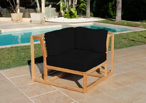 Laguna Teak Outdoor Corner Chair. Sunbrella Cushion