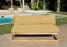 Laguna Teak Outdoor Large Armless Chair. Sunbrella Cushion