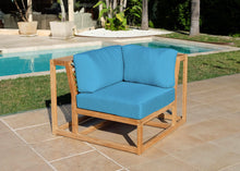Laguna Teak Outdoor Corner Chair. Sunbrella Cushion