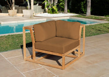Laguna Teak Outdoor Corner Chair. Sunbrella Cushion