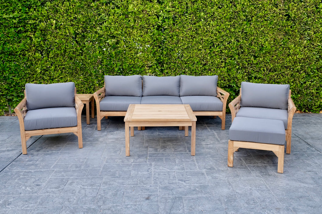 6 pc Monterey Teak Seating Group with 36