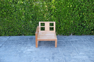 Newport Teak Outdoor Sofa. Sunbrella Cushion.