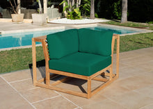 Laguna Teak Outdoor Corner Chair. Sunbrella Cushion