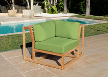 Laguna Teak Outdoor Corner Chair. Sunbrella Cushion