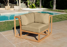 Laguna Teak Outdoor Corner Chair. Sunbrella Cushion