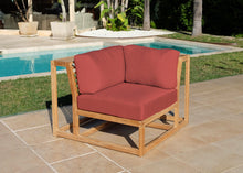 Laguna Teak Outdoor Corner Chair. Sunbrella Cushion