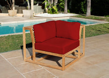 Laguna Teak Outdoor Corner Chair. Sunbrella Cushion
