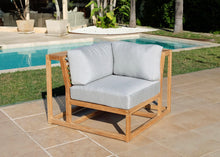 5 pc Laguna Teak Deluxe Sofa Deep Seating Group with Coffee Table. Sunbrella Cushion