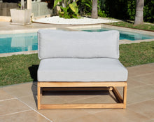 5 pc Laguna Teak Sofa Deep Seating Group with Coffee Table. Sunbrella Cushion