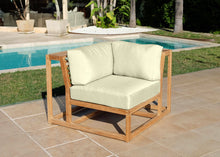 Laguna Teak Outdoor Corner Chair. Sunbrella Cushion
