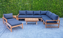 10 pc Newport Teak Sectional Set with 42" Coffee Table. Sunbrella Cushion.