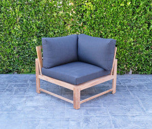 10 pc Newport Teak Sectional Set with 42" Coffee Table. Sunbrella Cushion.