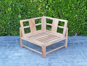 10 pc Newport Teak Sectional Set with 42" Coffee Table. Sunbrella Cushion.