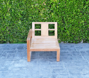 6 pc Newport Teak Seating Group with 42" Coffee Table. Sunbrella Cushion.