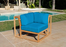 Laguna Teak Outdoor Corner Chair. Sunbrella Cushion