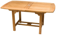 Family Teak Outdoor 35" x 60-78" Expansion Dining Table