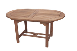 Royal Teak Family Teak Outdoor 35" x 60-78" Expansion Dining Table