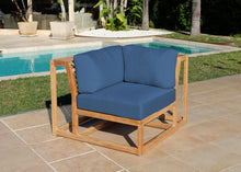 Laguna Teak Outdoor Corner Chair. Sunbrella Cushion