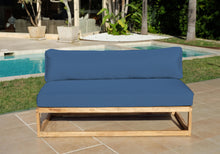 Laguna Teak Outdoor Large Armless Chair. Sunbrella Cushion