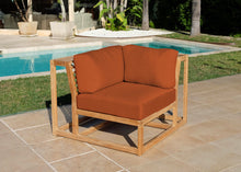 Laguna Teak Outdoor Corner Chair. Sunbrella Cushion