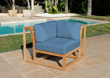 Laguna Teak Outdoor Corner Chair. Sunbrella Cushion