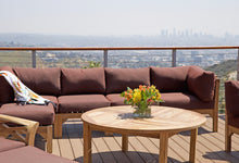 10 pc Monterey Teak Seating Group with 48" Chat Table. Sunbrella Cushion.