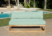 Laguna Teak Outdoor Large Armless Chair. Sunbrella Cushion