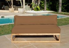 Laguna Teak Outdoor Large Armless Chair. Sunbrella Cushion