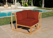 Laguna Teak Outdoor Corner Chair. Sunbrella Cushion