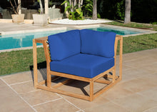 Laguna Teak Outdoor Corner Chair. Sunbrella Cushion