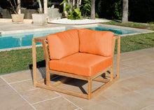 Laguna Teak Outdoor Corner Chair. Sunbrella Cushion