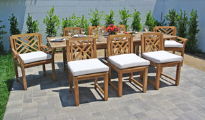 Teak Outdoor Dining Set with Expansion Table