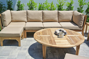 Teak Outdoor Deep Seating with Sunbrella Cushions