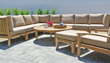 Teak Outdoor Patio Furniture Sectional with Sunbrella Cushion