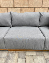 9pc pc Hermosa Teak Sectional with 72" Coffee Table. Sunbrella Cushion
